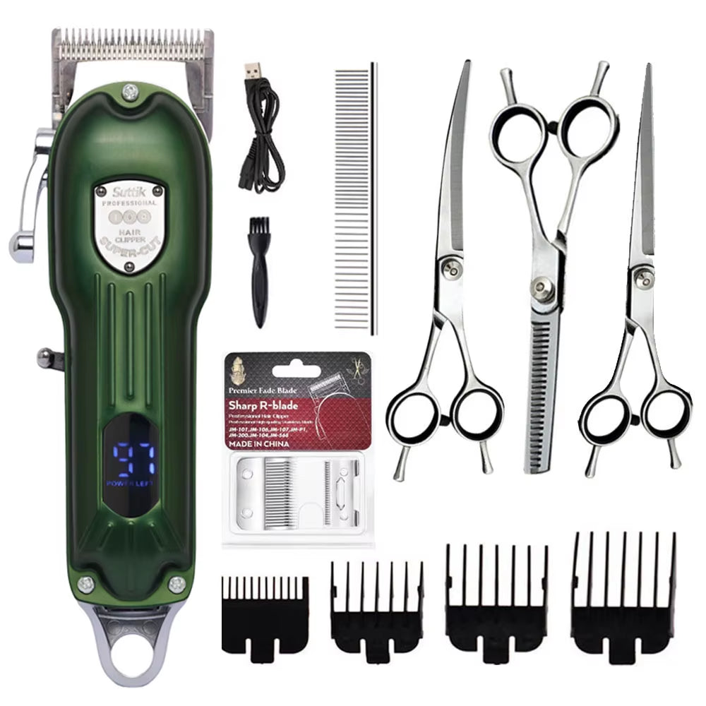 Dog Cat Trimmer Hair Clippers Grooming Haircut Pet Shaver Full Set Pets Rechargeable Professional Cutter Shaver Cutting Machine
