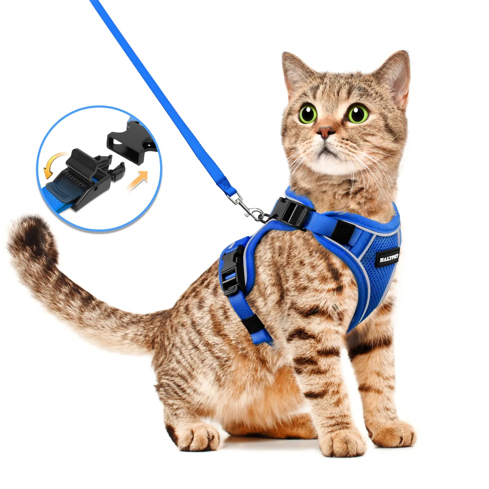 Adjustable Pet Harness & Leash Set,Counts Breathable Mesh Cat Harness with Leash,Escape Proof Harness, Pet Supplies for Outdoor Walking Fathersdaygift