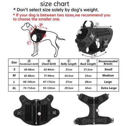 Tactical Dog Harness Leash Collar Set Large Dogs #Summervibes #Petlovers German Shepherd Malinois Training Walking Vest for All Breeds Dog