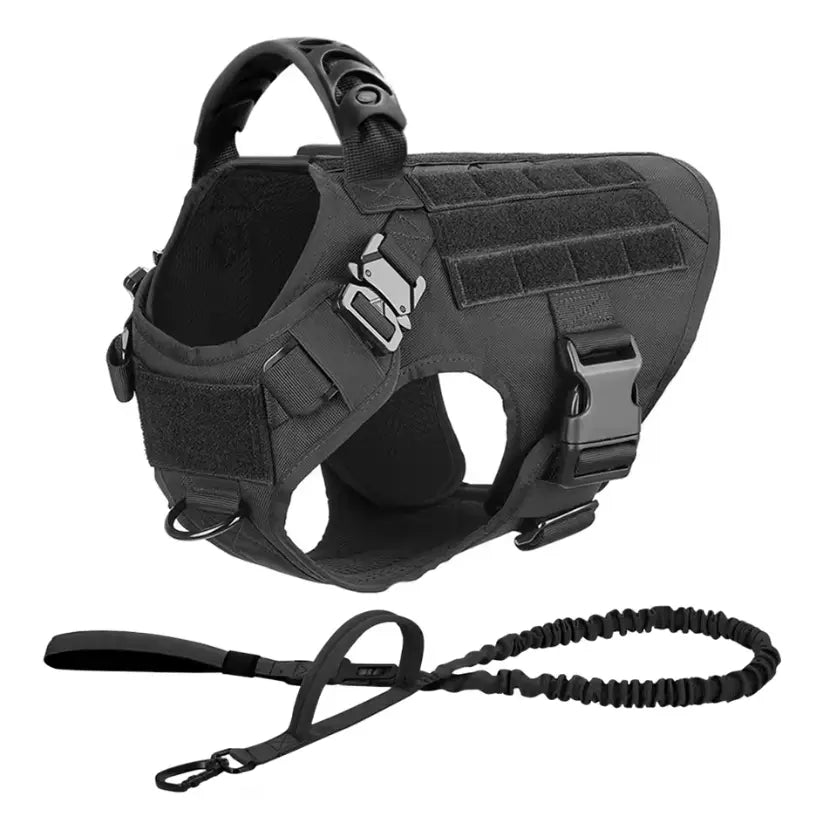 Tactical Dog Harness Leash Collar Set Large Dogs #Summervibes #Petlovers German Shepherd Malinois Training Walking Vest for All Breeds Dog