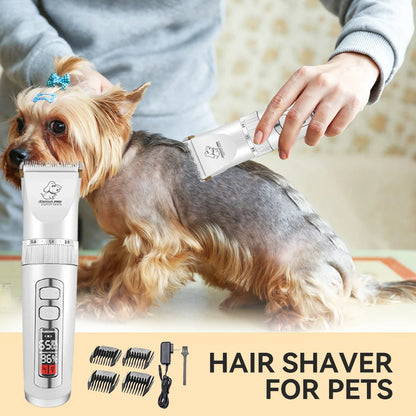Baorun P9 Rechargeable Professional Pet Dog Animal Shaver Hair Cutter Trimmer Electrical Grooming Clipper Low Noise Cats Haircut