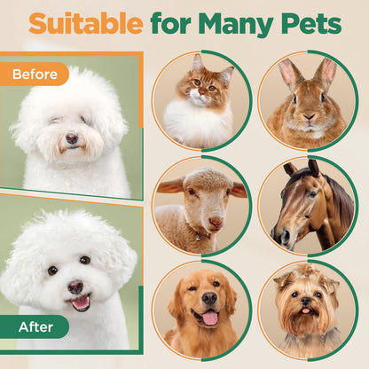 Professional 7000Rpm Low Noise 55Db Cordless Rechargeable Dog Clippers, 3.0 Motor Powerful Dog Long Hair Trimmer Grooming Shaver Kit, Electric Pet Hair Clippers for Cat, Horse