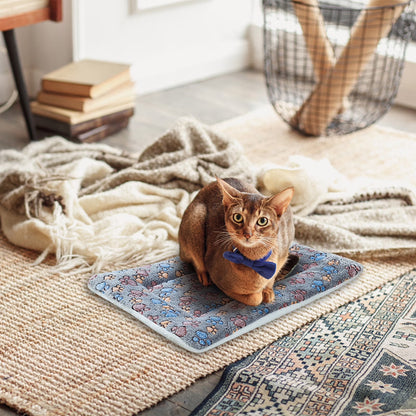 Dog Bed Mat Reversible Dog Crate Pad Soft Fluffy Pet Kennel Beds Dog Sleeping Mattress for Large Medium Small Dogs, 19 X 12.6 Inch