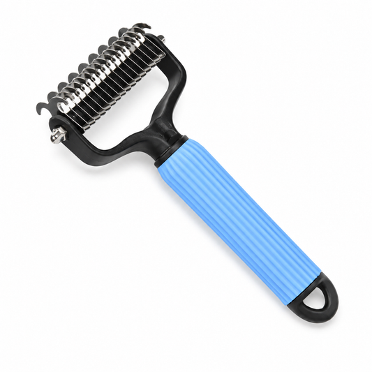 Pet Grooming Detangling Comb – Stainless Steel Shedding & Matted Hair Remover