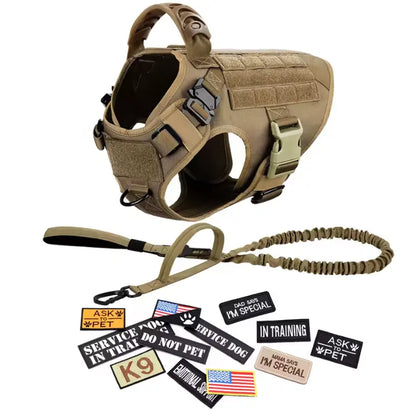 Tactical Dog Harness Leash Collar Set Large Dogs #Summervibes #Petlovers German Shepherd Malinois Training Walking Vest for All Breeds Dog