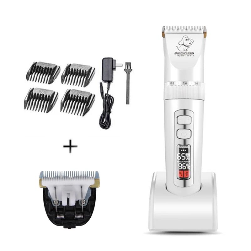 Baorun P9 Rechargeable Professional Pet Dog Animal Shaver Hair Cutter Trimmer Electrical Grooming Clipper Low Noise Cats Haircut
