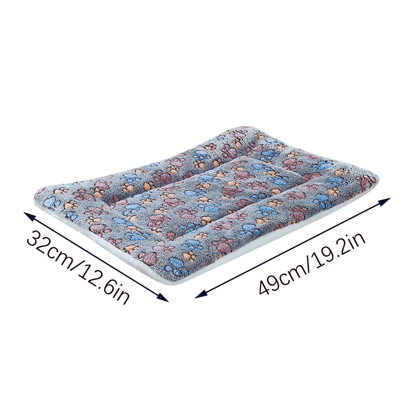 Dog Bed Mat Reversible Dog Crate Pad Soft Fluffy Pet Kennel Beds Dog Sleeping Mattress for Large Medium Small Dogs, 19 X 12.6 Inch
