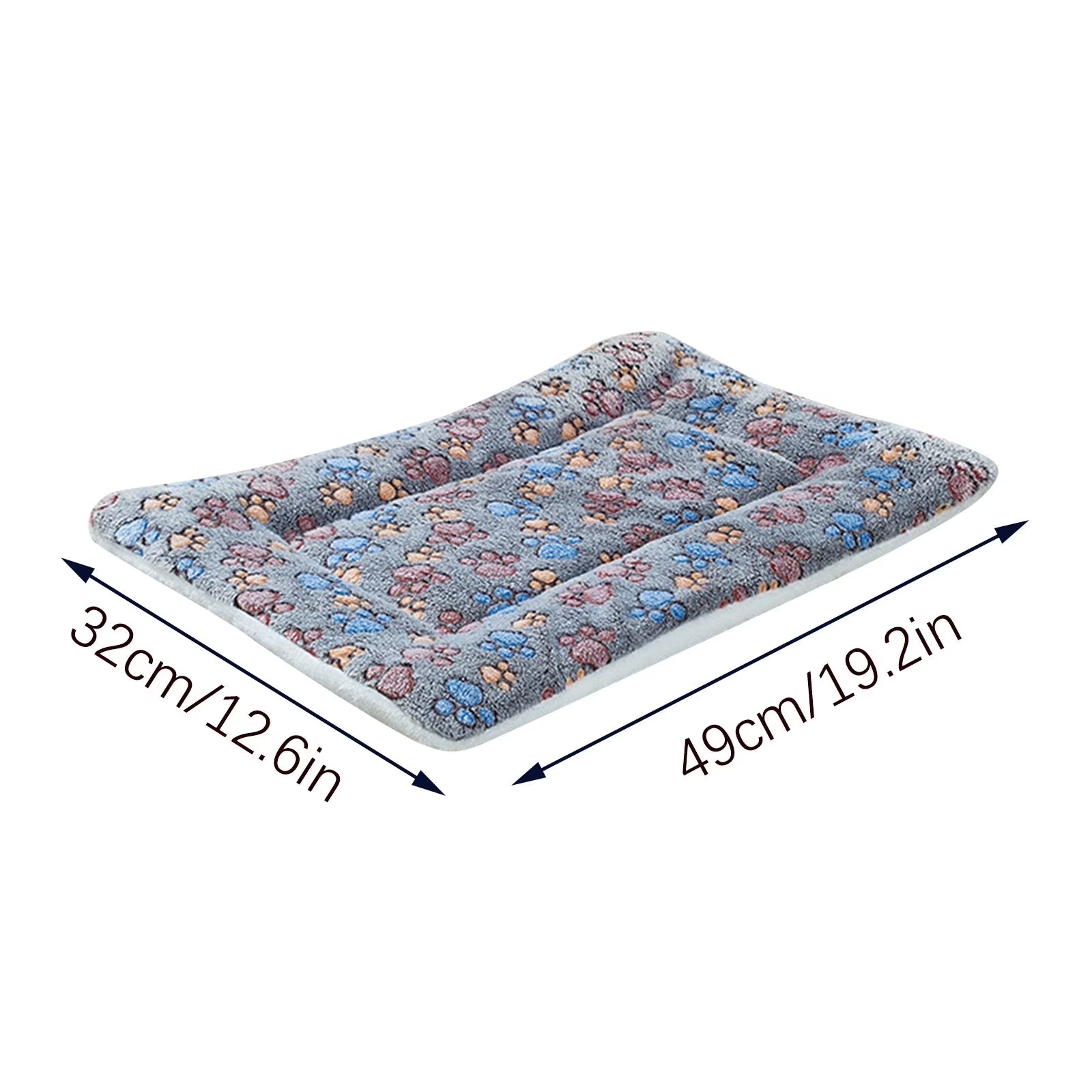 Dog Bed Mat Reversible Dog Crate Pad Soft Fluffy Pet Kennel Beds Dog Sleeping Mattress for Large Medium Small Dogs, 19 X 12.6 Inch