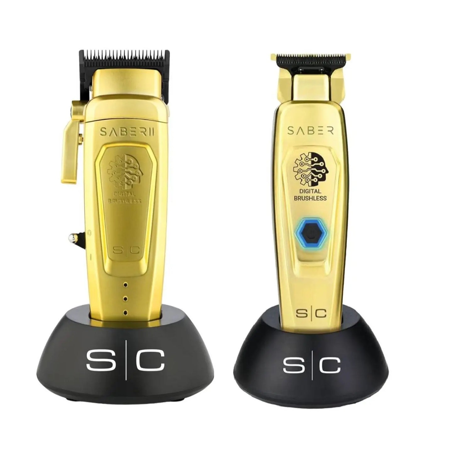 Stylecraft Saber Pro Grooming Bundle: Digital Brushless Saber II Clipper & Saber Trimmer