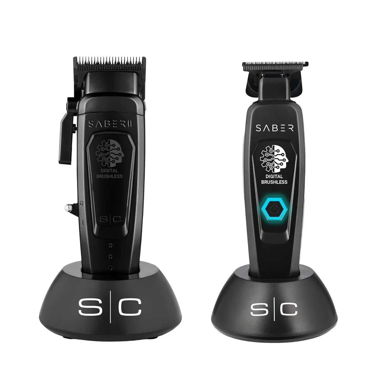 Stylecraft Saber Pro Grooming Bundle: Digital Brushless Saber II Clipper & Saber Trimmer
