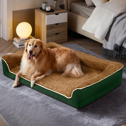 Dog Bed for Large Medium Small Dogs Orthopedic Dog Sofa Bed Non Slip Pet Couch with Removable Washable Cover Supportive Egg Crate Foam S to XL